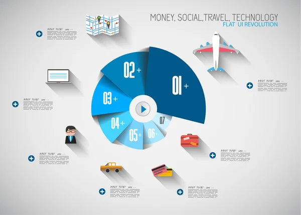 Linha do tempo Modelo de design infográfico —  Vetores de Stock