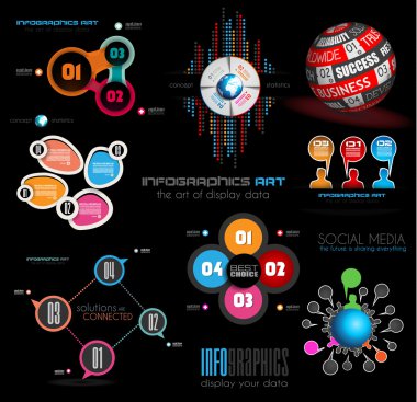 Kalite infographics arka plan topluluğu. 