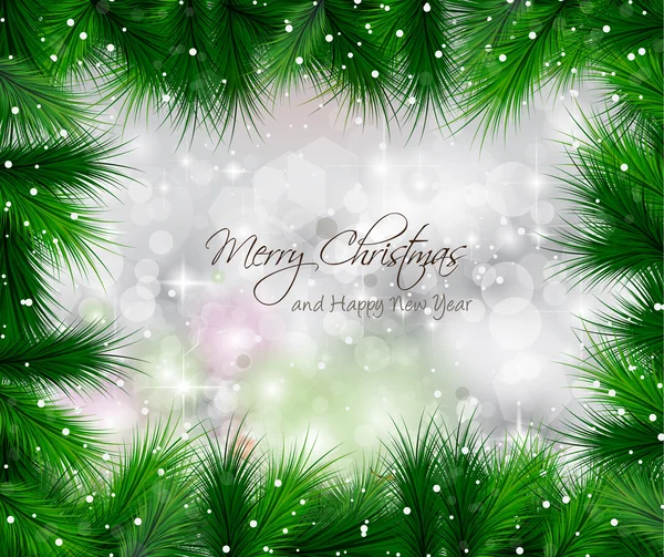Klassisk jul bakgrund med grannlåt — Stock vektor