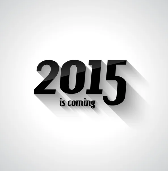 Moderner flacher Stil 2015 Neujahr — Stockvektor