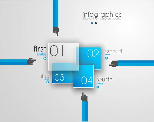 Infografías de conceptos de diseño de interfaz plana — Vector de stock