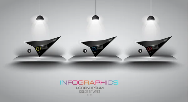 Conception d'interface graphique plate infographies — Image vectorielle