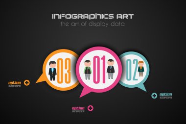 düz UI tasarım kavramları infographics