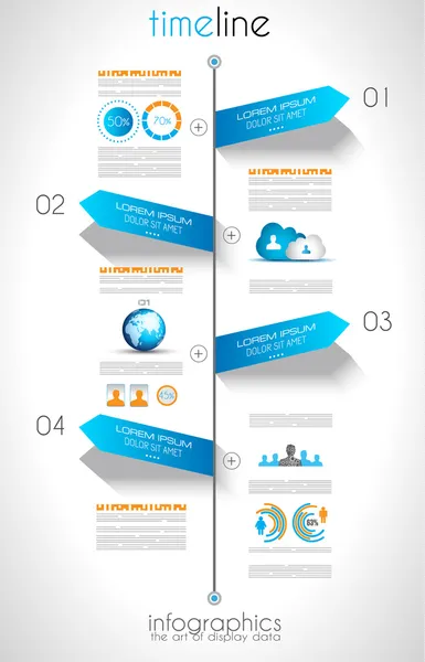 Sociala medier och molnet konceptet infographic — Stock vektor