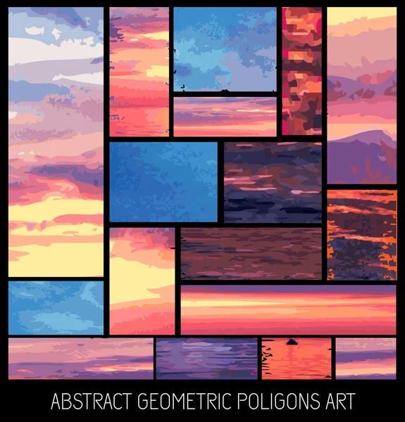 Geometrische abstracte kleurrijke achtergronden — Stockvector