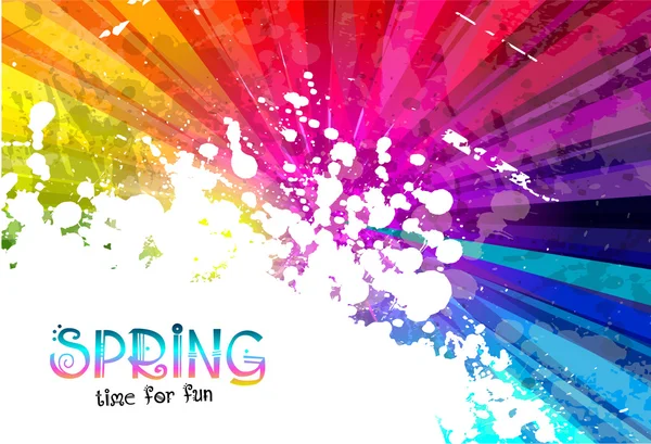 Primavera colorido Explosión fondo — Archivo Imágenes Vectoriales