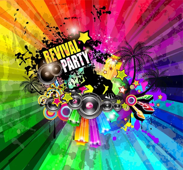 Party-Club-Flyer für Musik-Event — Stockvektor