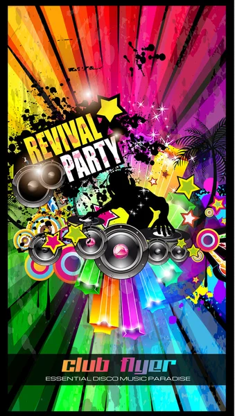 Party Club Flyer pour l "événement Musique — Image vectorielle