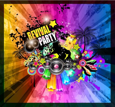 parti club müzik etkinliği el ilanı
