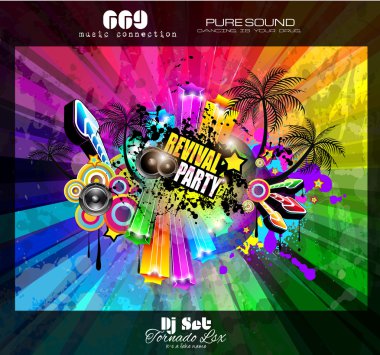 Party Club Flyer for Music event clipart
