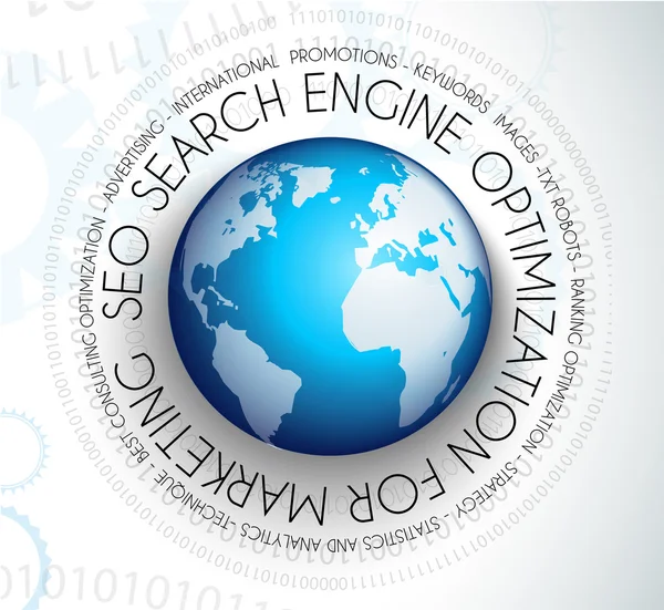 SEO conceito de otimização do motor de busca —  Vetores de Stock