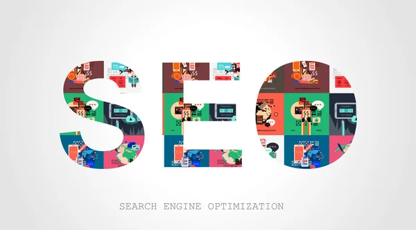 SEO Search engine optimization concept — Stock Vector