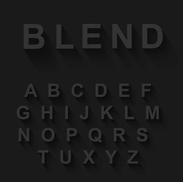 Alfabeto classico con effetto ombra moderno — Vettoriale Stock