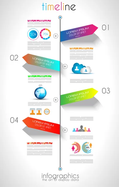 Szociális média és a felhő infographic háttér — Stock Vector