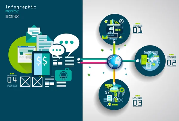 Ploché styl infographic ui ikony pro vaše obchodní projekt — Stockový vektor