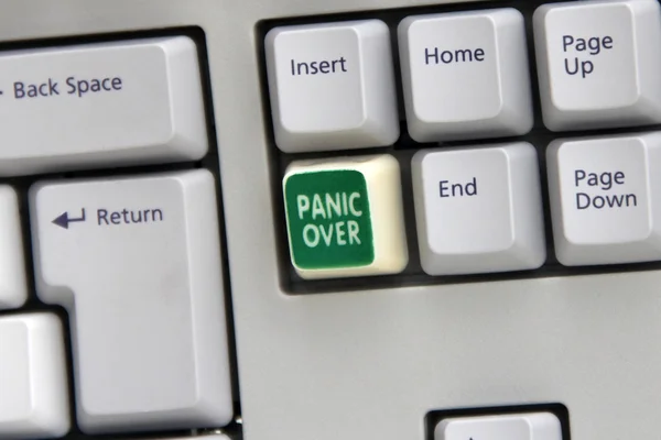 Panik över knappen — Stockfoto