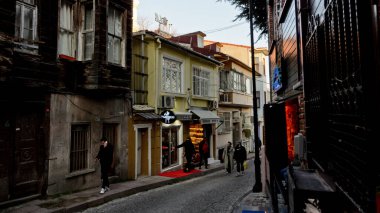 İstanbul, Türkiye - 22 Şubat 2022: Eski şehir