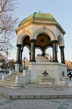 İstanbul, Türkiye - 22 Şubat 2022: Alman Çeşmesi