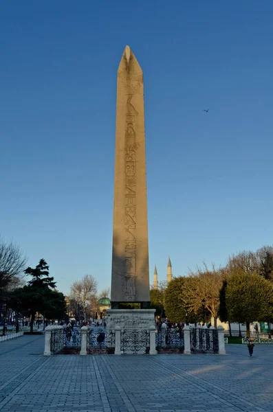 Istambul Turquia Fevereiro 2022 Obelisco Teodósio — Fotografia de Stock