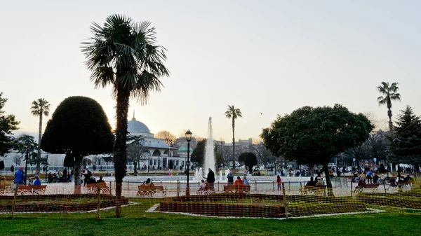 Стамбул Турция Февраля 2022 Года Парк Султана Ахмета — стоковое фото