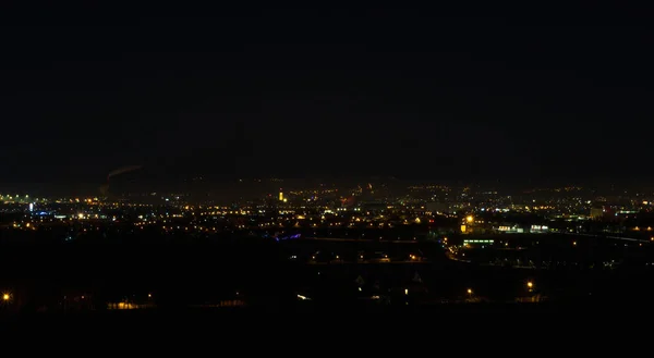 Centro Ciudad Ceske Budejovice Por Noche República Checa Larga Exposición —  Fotos de Stock