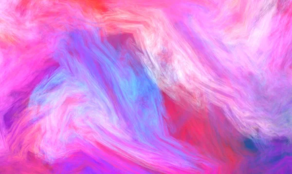 Mármore Tinta Líquido Abstrato Colorido Fractal Cor Azul Rosa Textura — Fotografia de Stock