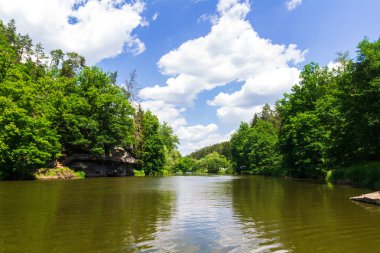Luznice Nehri, ünlü doğa koruma alanı Zidova Strouha 'nın yanında. Çek Cumhuriyeti