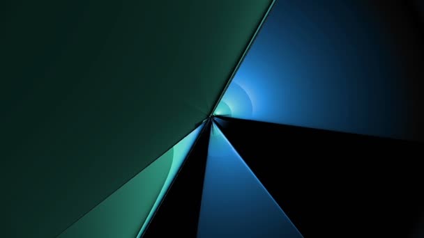 Abstract Technology Modern Futuristic Fractal Background Blue Green Color Zoom — Stok video