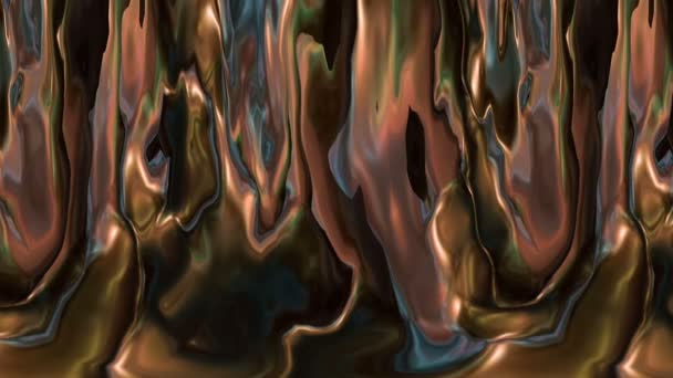 蓝色和棕色的彩色大理石 混合液体色质感 现代背景动画 — 图库视频影像