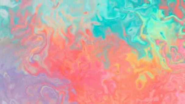 Пастельная Абстрактная Волна Мраморный Фон Смешивание Цветов — стоковое видео