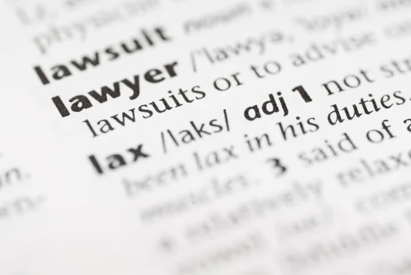 Macro Dictionary Word: Lawyer. — Stock Photo, Image