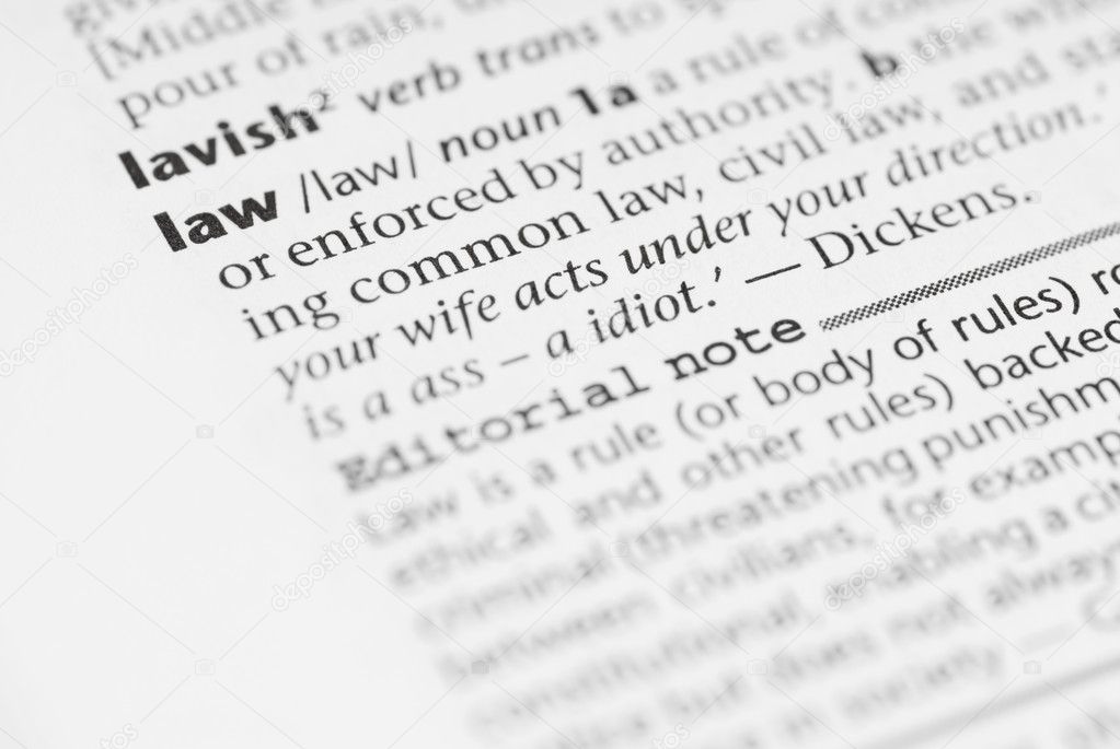 Macro Dictionary Word: Law.