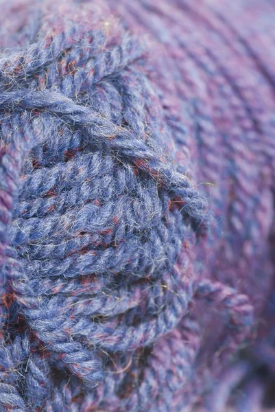 Macro foto van de paarse wol. — Stockfoto