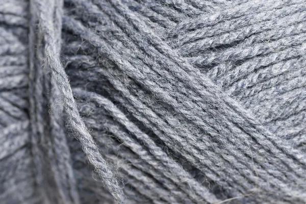 Macro foto van grijze wol. — Stockfoto