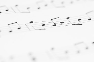 Makro levha müzik notlar.