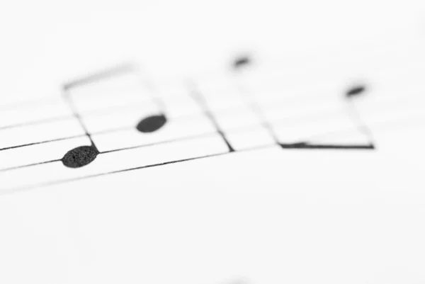 Macro Sheet Music Notes. Royalty Free Stock Images