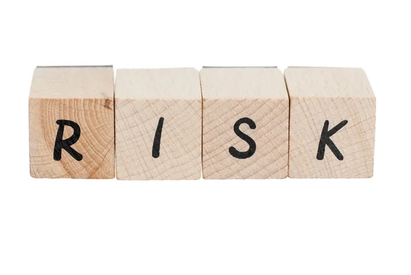 Risk Written With Wooden Blocks. — Stock Photo, Image