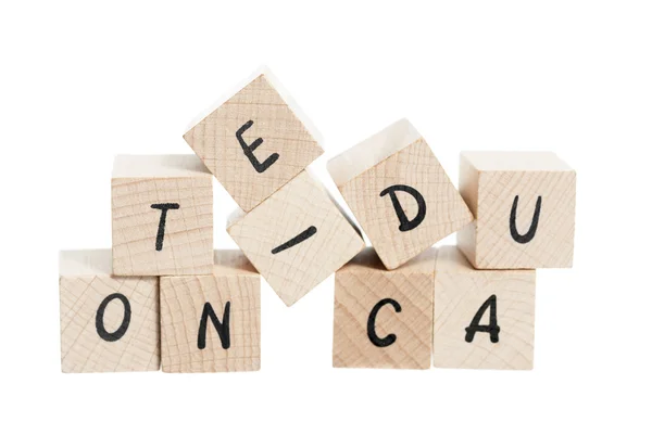 Collapsing Wall Spelling Education. — Stock Photo, Image