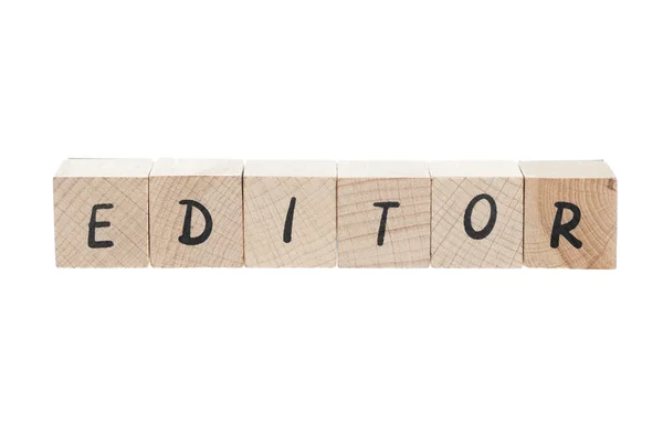 Editor Written With Wooden Blocks. Stock Picture