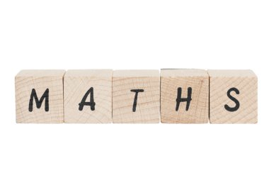tahta bloklar ile yazılı matematik.