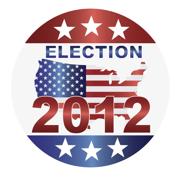 Election 2012 Button Illustration — Stock Vector