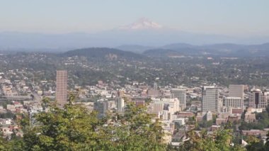 Portland oregon cityscape mount hood 1080p ile