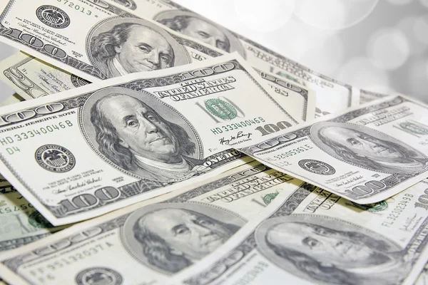 US One Hundred Dollar Bills Background — Stock Photo, Image
