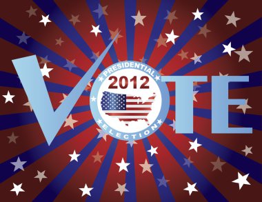Vote Red White and Blue Stars Sun Rays vector Vote Red White and Blue Stars Sun Rays vector