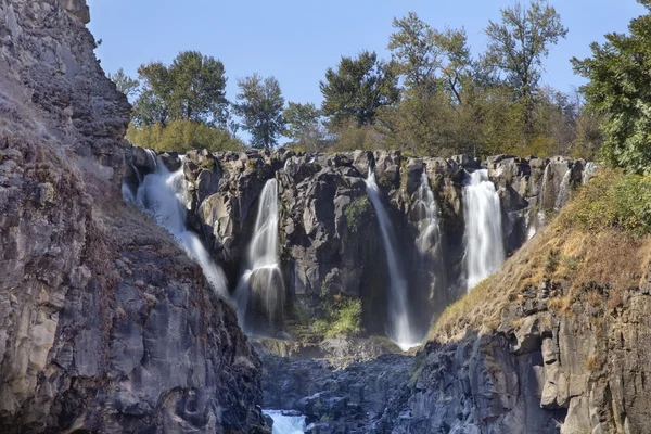White River Falls Multiple Waterfalls in Oregon — Stock Photo, Image