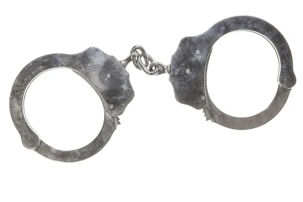 Металлические наручники — стоковое фото