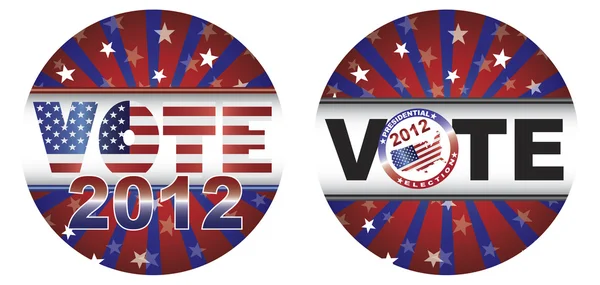 Votar 2012 Presidential Election Buttons Illustration — Vector de stock