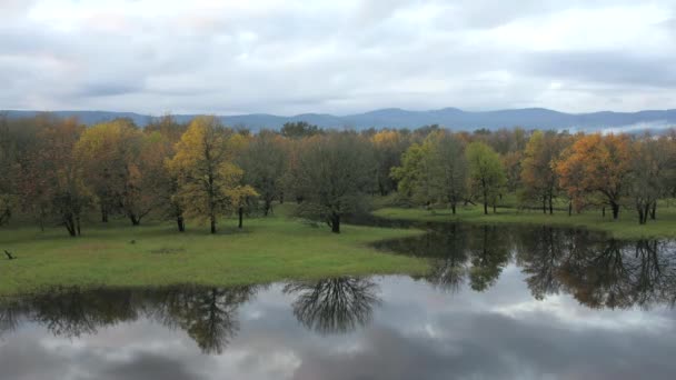 Timelapse Clouds Columbia Gorge National Scenic Area in Autumn in Portland Oregon — Stock Video