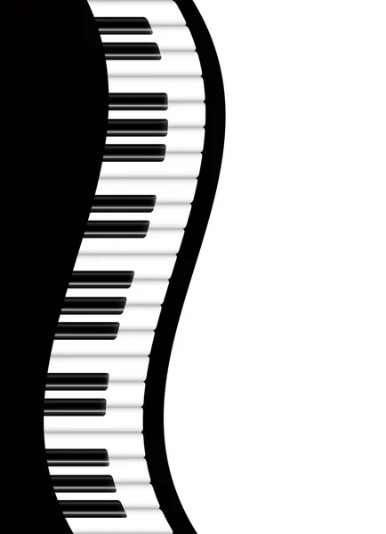 Pianoborderwavyv — Vector de stock