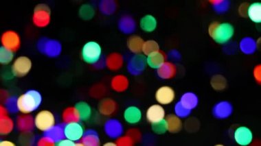 yanıp sönen ve köpüklü bokeh arka plan ile Noel tatil renkli aydınlatma